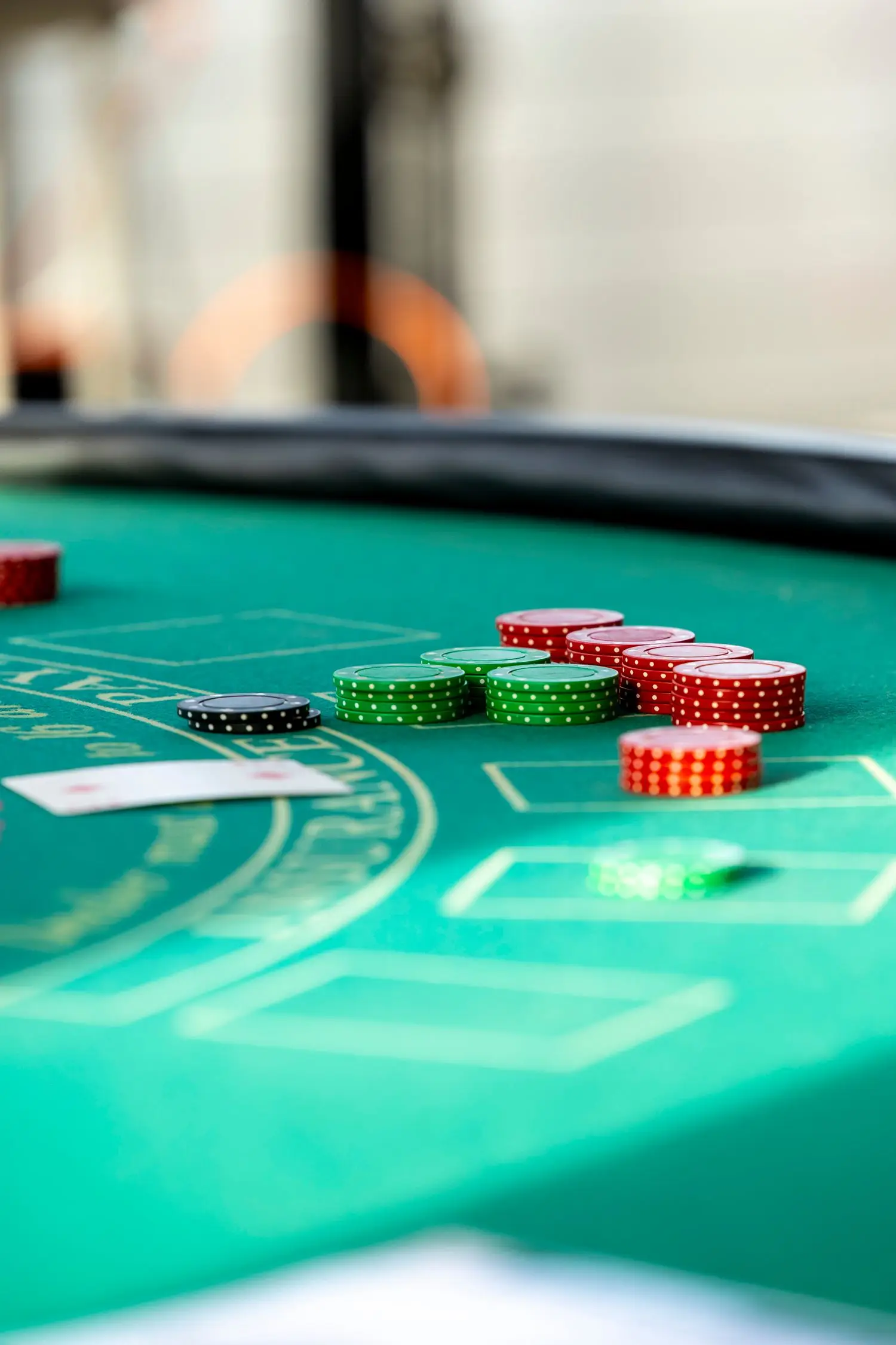 Casino chips and cards detail