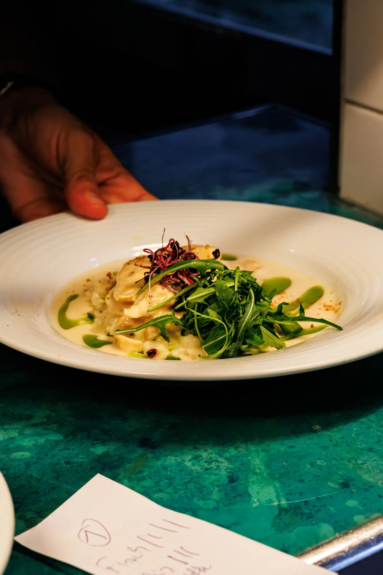 Gourmet green dish