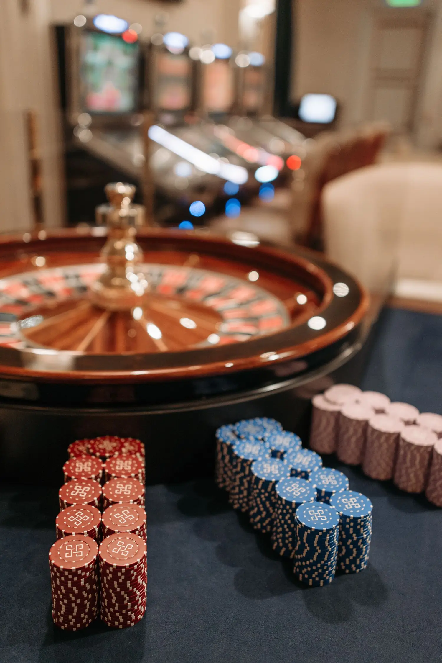 Colorful casino chips
