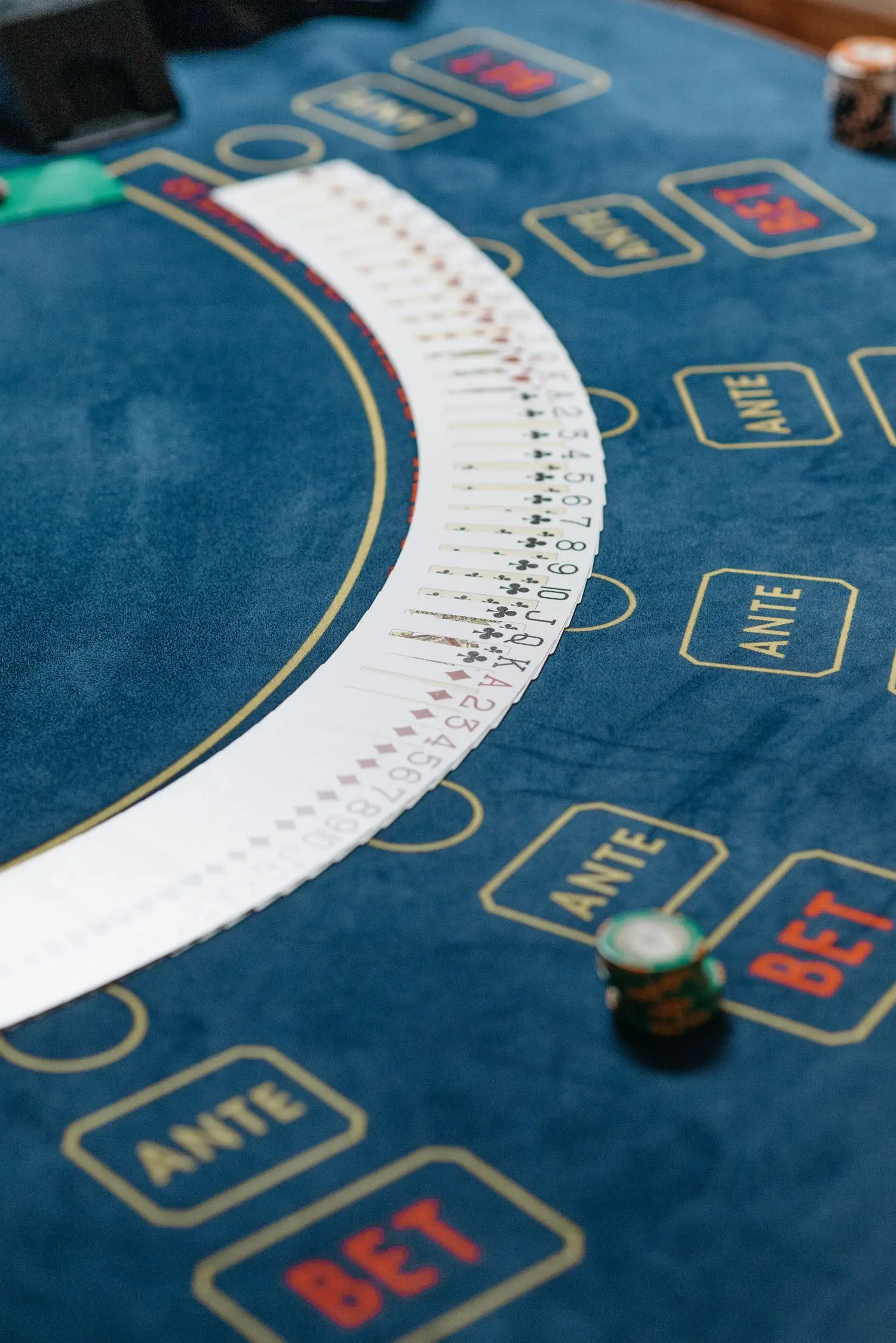Playing cards fanned out